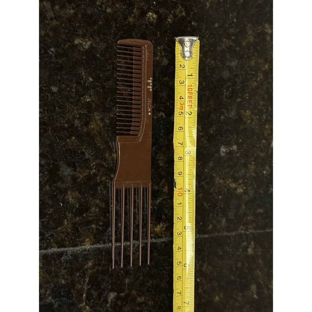 Brown Vintage Celcon Comb Pick Beehive Updo Hairdos Plastic 6 Inches Travel‎